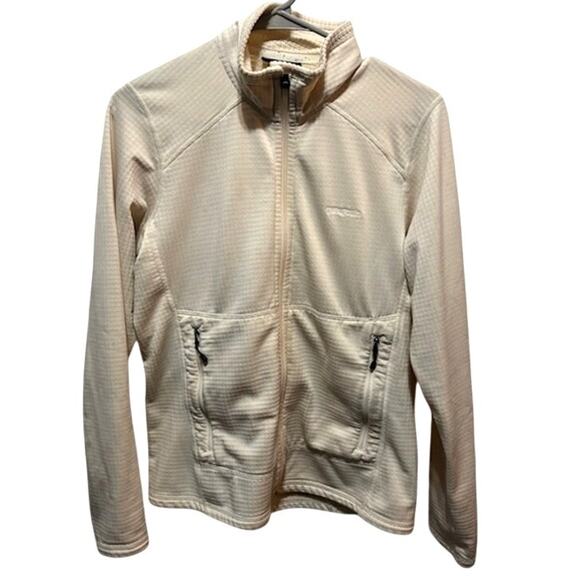 Patagonia R1 Full ZIp Jacket Women's Med Cream Regulator Waffle Polartec Fleece - Picture 1 of 12